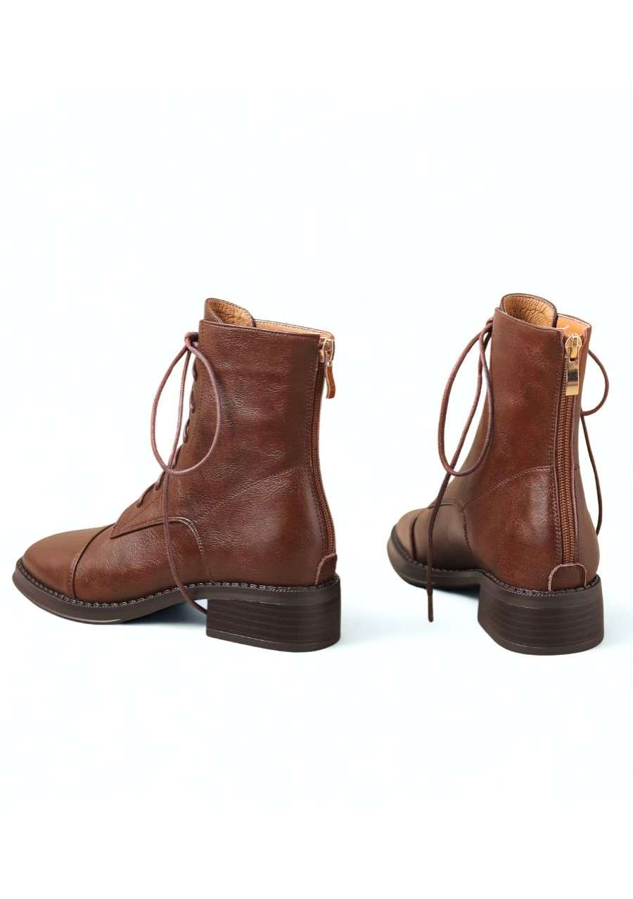 Léman Brown Boot - Natural Leather