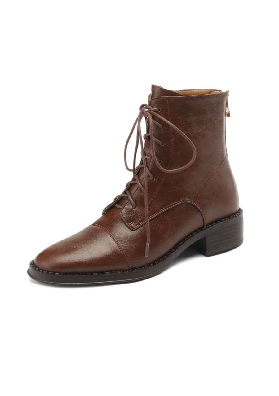 Léman Brown Boot - Natural Leather