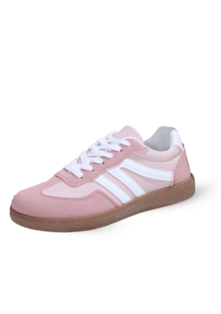 Charlotte Casual Lace-Up Shoes – Lightweight & Breathable - Light pink