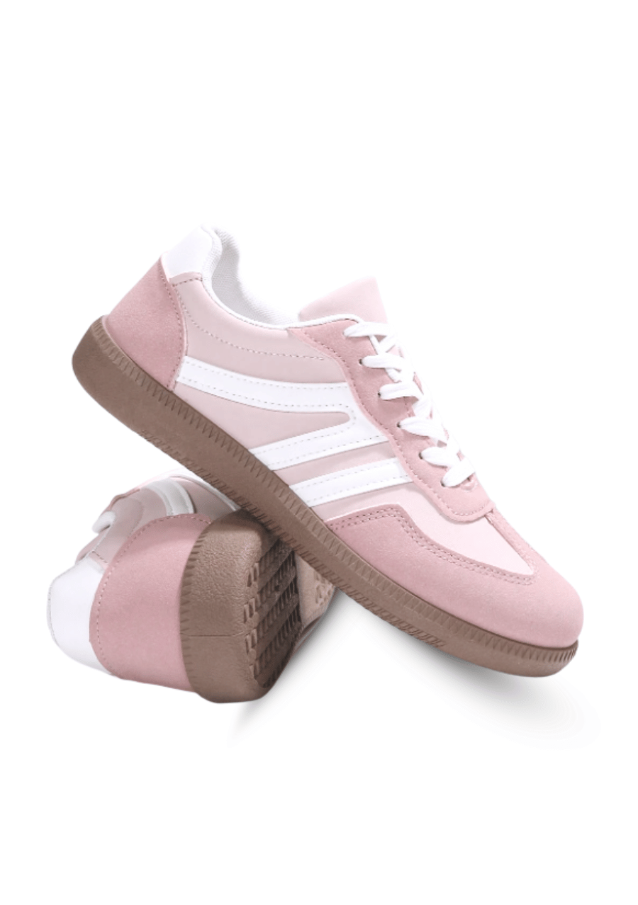 Charlotte Casual Lace-Up Shoes – Lightweight & Breathable - Light pink