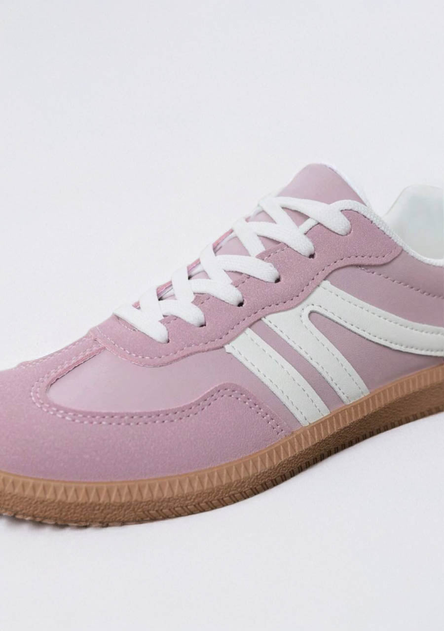 Charlotte Casual Lace-Up Shoes – Lightweight & Breathable - Light pink