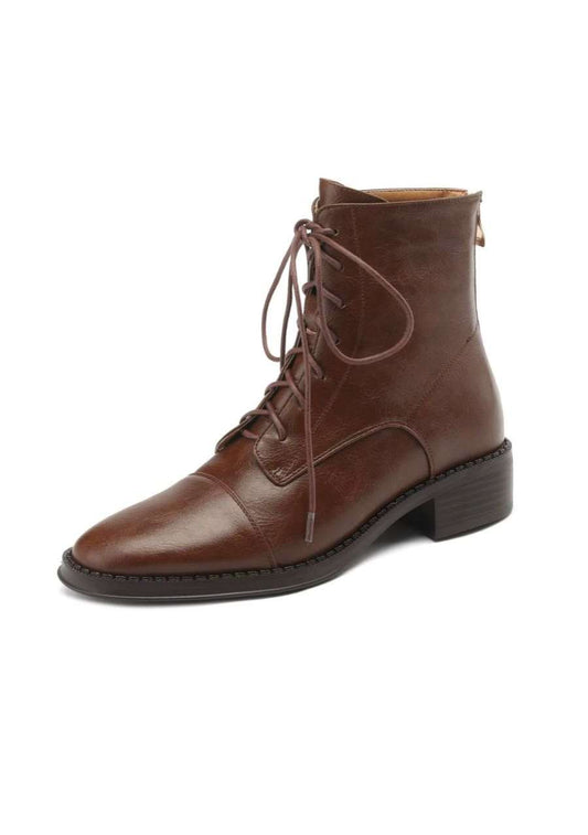 Léman Brown Boot - Natural Leather