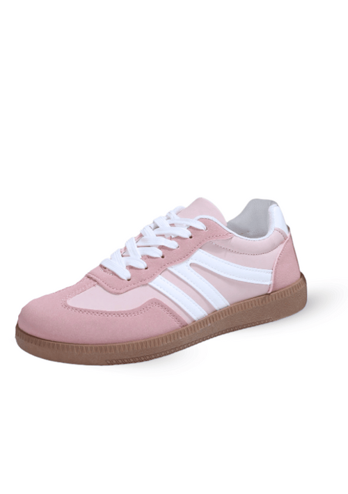 Charlotte Casual Lace-Up Shoes – Lightweight & Breathable - Light pink